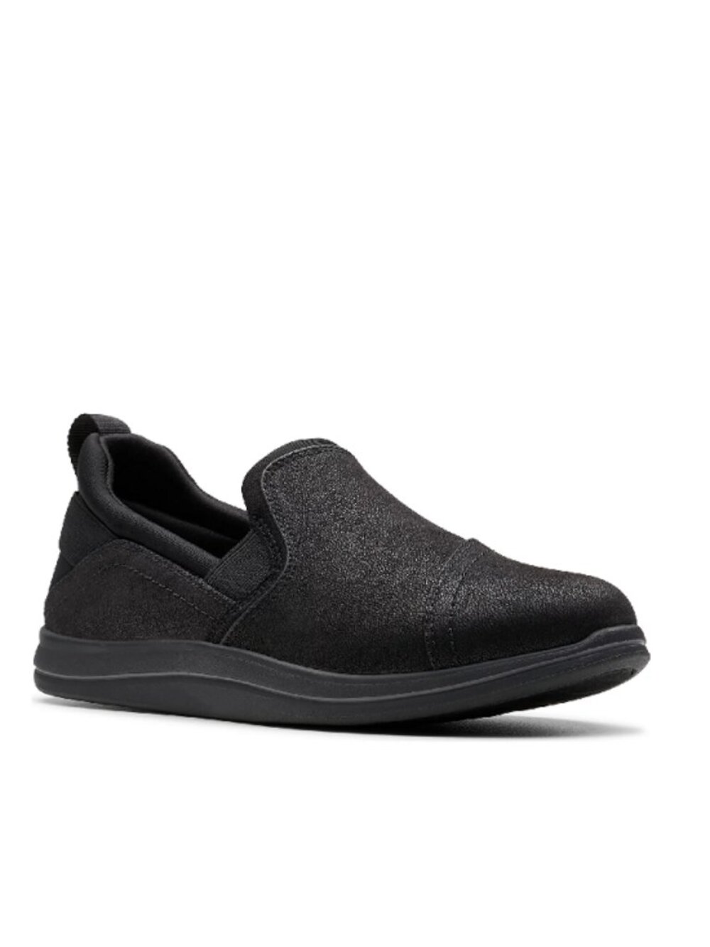 Clarks Women's Black Cloudsteppers Breeze Dawn Slip On Comfort Shoes Size 9 NWOB
